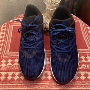 Pre-Owned NIKE VARSITY COMPETE TRAINING SHOES SZ 10.5 Blue Black & White Women